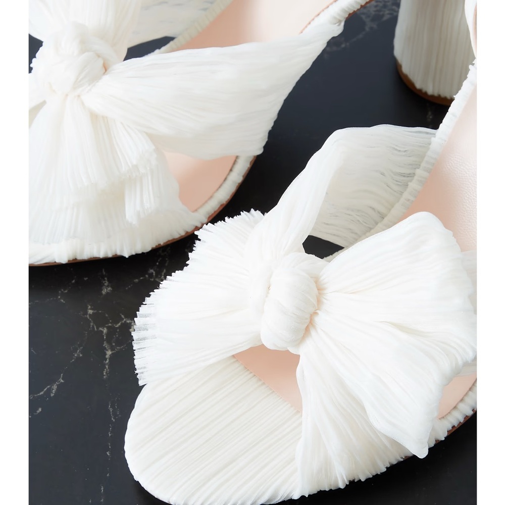 Loeffler Randall Camellia Pleated Bow Heel with Ankle Strap - Picture 3 of 8